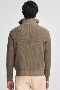 Jersey marrón oscuro vigoré de punto inglés con parche Polo Club