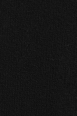 Jersey negro de cuello polo y mezcla de lana con bordado Rigby Go