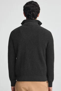 Jersey negro de punto inglés con parche Polo Club