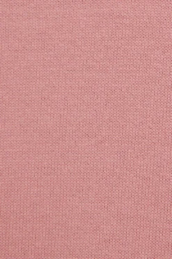 Jersey rosa empolvado de punto con cuello redondo de manga corta y bordado Rigby Go