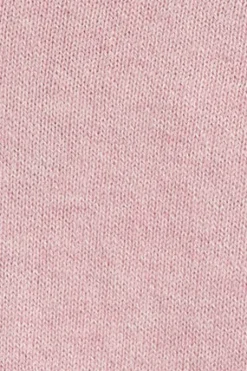 Jersey rosa vigoré de cuello pico con mezcla de lana y bordado Rigby Go