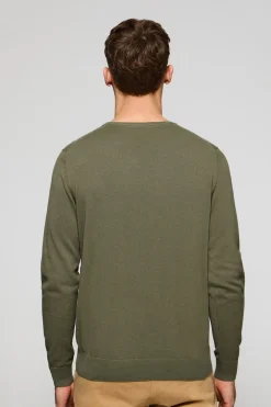 Jersey verde claro de punto con cuello redondo y bordado Rigby Go
