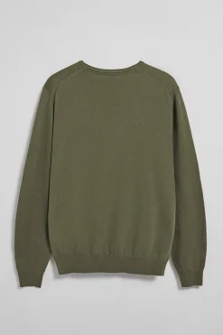 Jersey verde claro de punto con cuello redondo y bordado Rigby Go