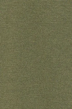 Jersey verde claro en cuello v de algodón y lino con monograma bordado