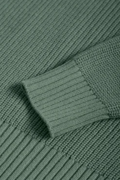 Jersey verde de punto en galga 9 con detalle Polo Club