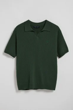 Jersey verde esmeralda acanalado Jay con monograma bordado