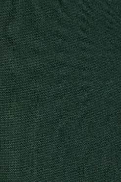 Jersey verde esmeralda garment dye de cuello redondo y logo bordado