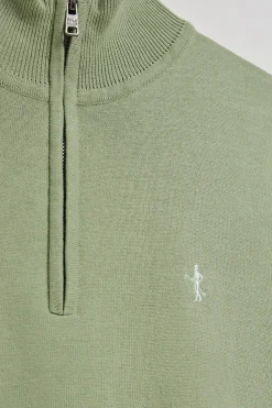 Jersey verde jade con cremallera y bordado Rigby Best