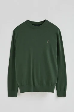 Jersey verde lodo de mezcla de lana y bordado Rigby Go