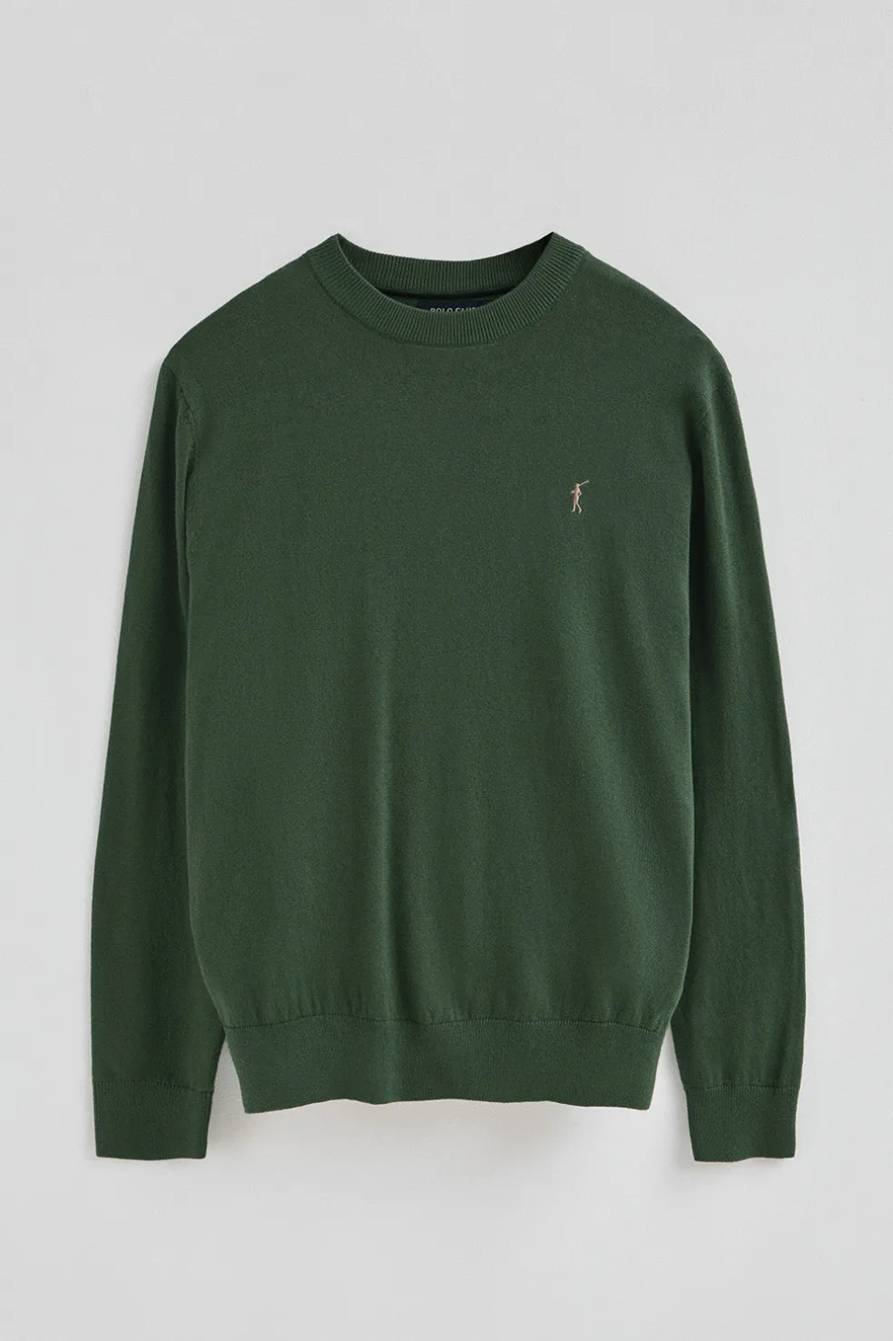 Jersey verde lodo de mezcla de lana y bordado Rigby Go