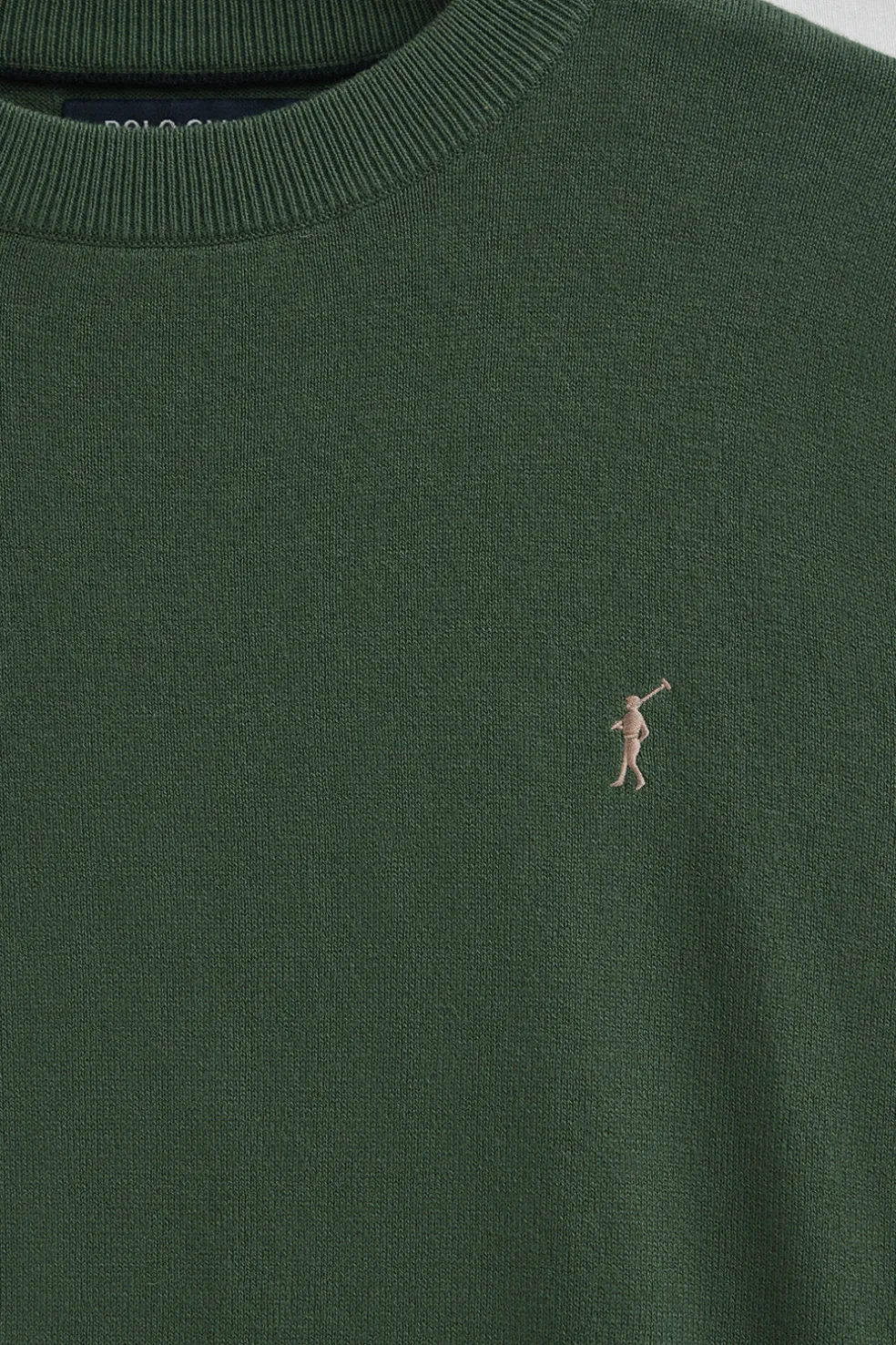 Jersey verde lodo de mezcla de lana y bordado Rigby Go