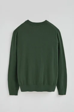 Jersey verde lodo de mezcla de lana y bordado Rigby Go