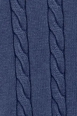 Jersey violeta azulado trenzado garment dye con logo bordado