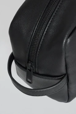 Neceser Eton negro con cremallera y detalles Polo Club