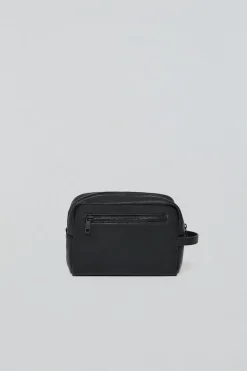 Neceser Eton negro con cremallera y detalles Polo Club