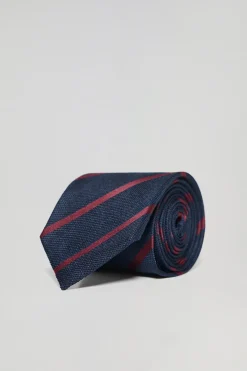 Pack de corbata y pañuelo de seda con detalle bordado Polo Club