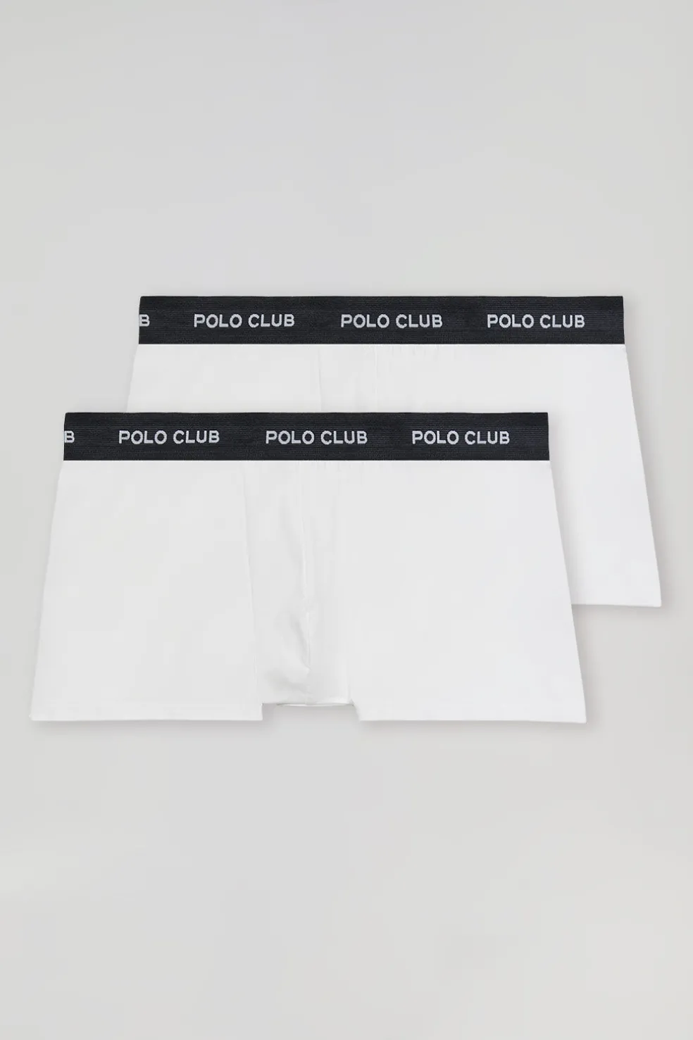 Pack de dos boxers blancos con logotipo Polo Club