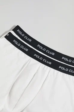 Pack de dos boxers blancos con logotipo Polo Club