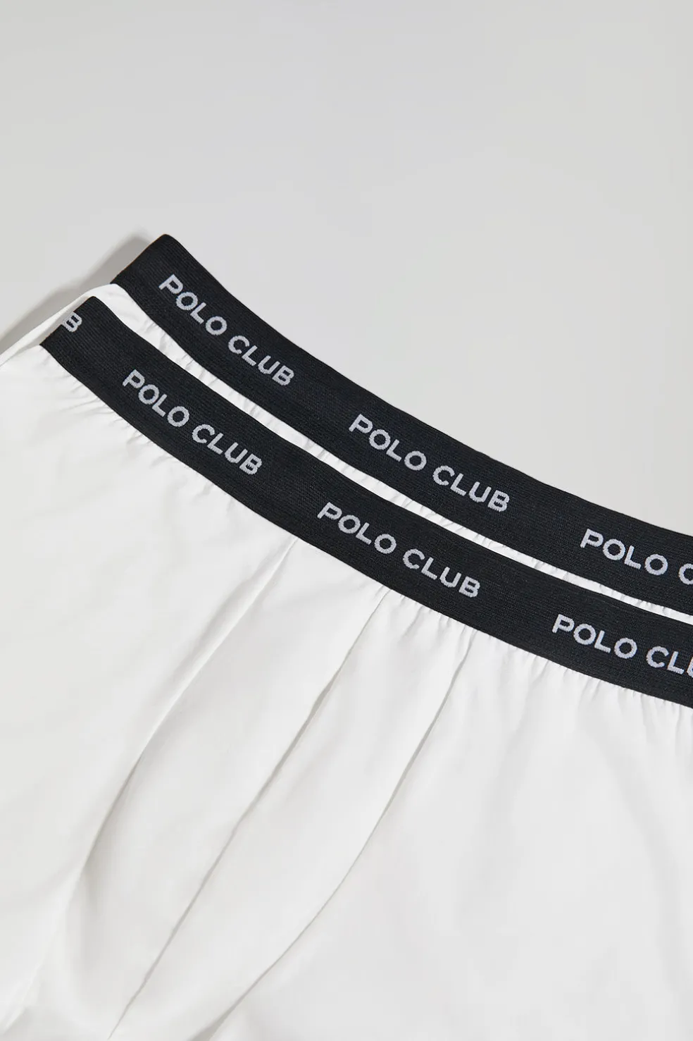 Pack de dos boxers blancos con logotipo Polo Club