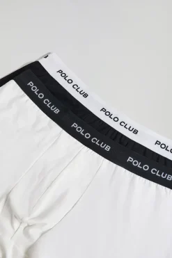 Pack de dos boxers blanco y negro con logotipo Polo Club