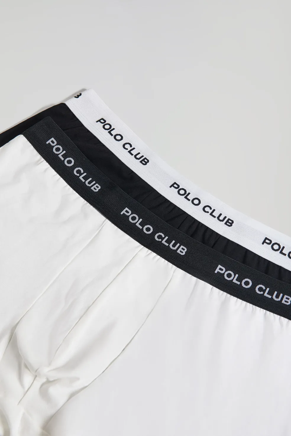 Pack de dos boxers blanco y negro con logotipo Polo Club
