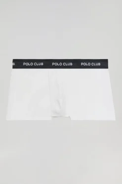 Pack de dos boxers blanco y negro con logotipo Polo Club