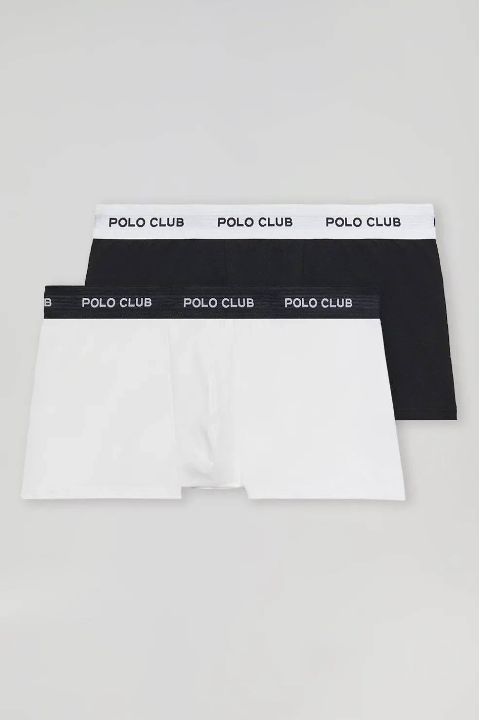Pack de dos boxers blanco y negro con logotipo Polo Club