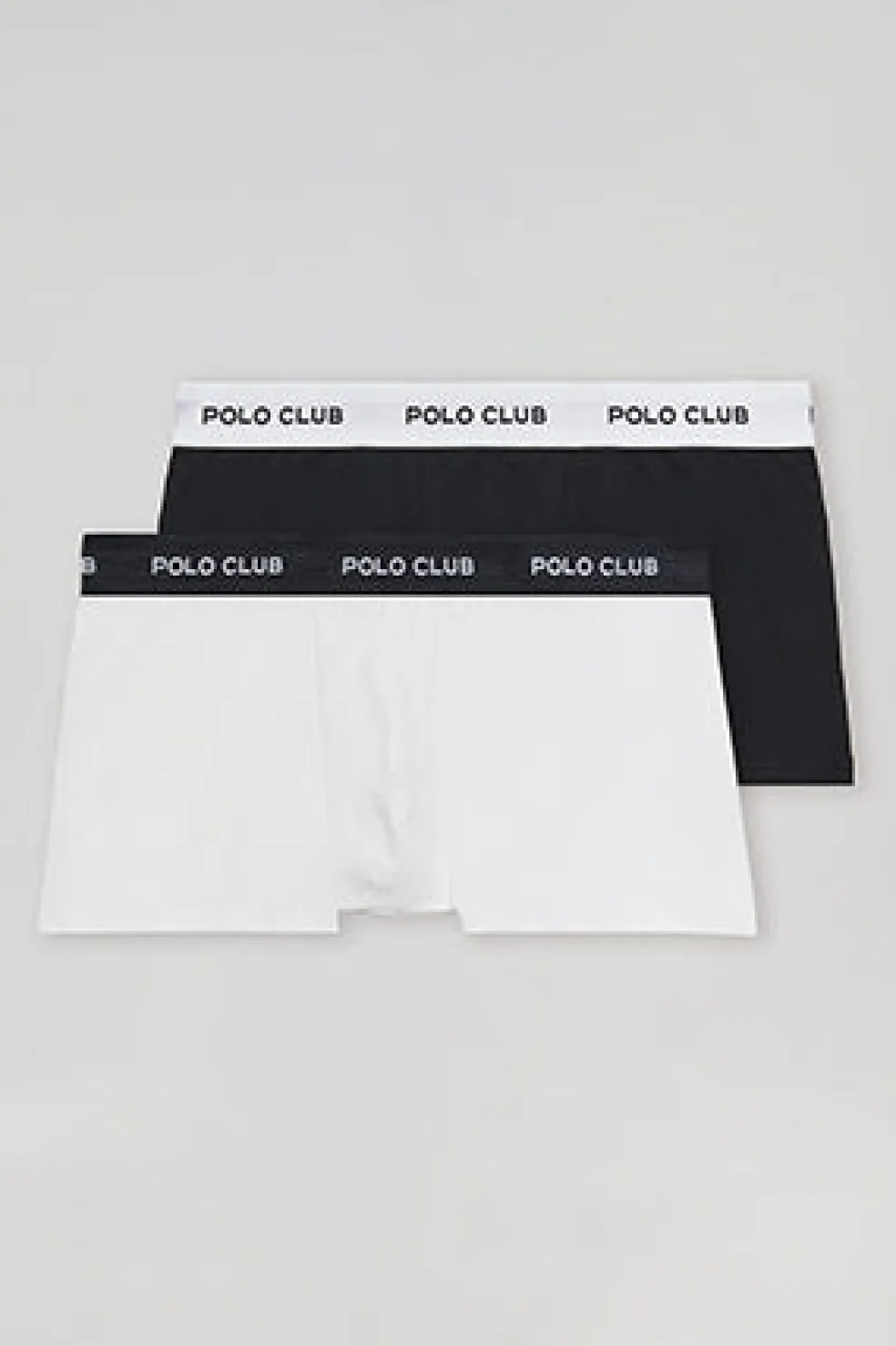 Pack de dos boxers blanco y negro con logotipo Polo Club