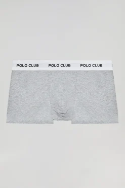 Pack de dos boxers negro y gris con logotipo Polo Club