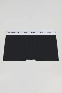 Pack de dos boxers negro y gris con logotipo Polo Club