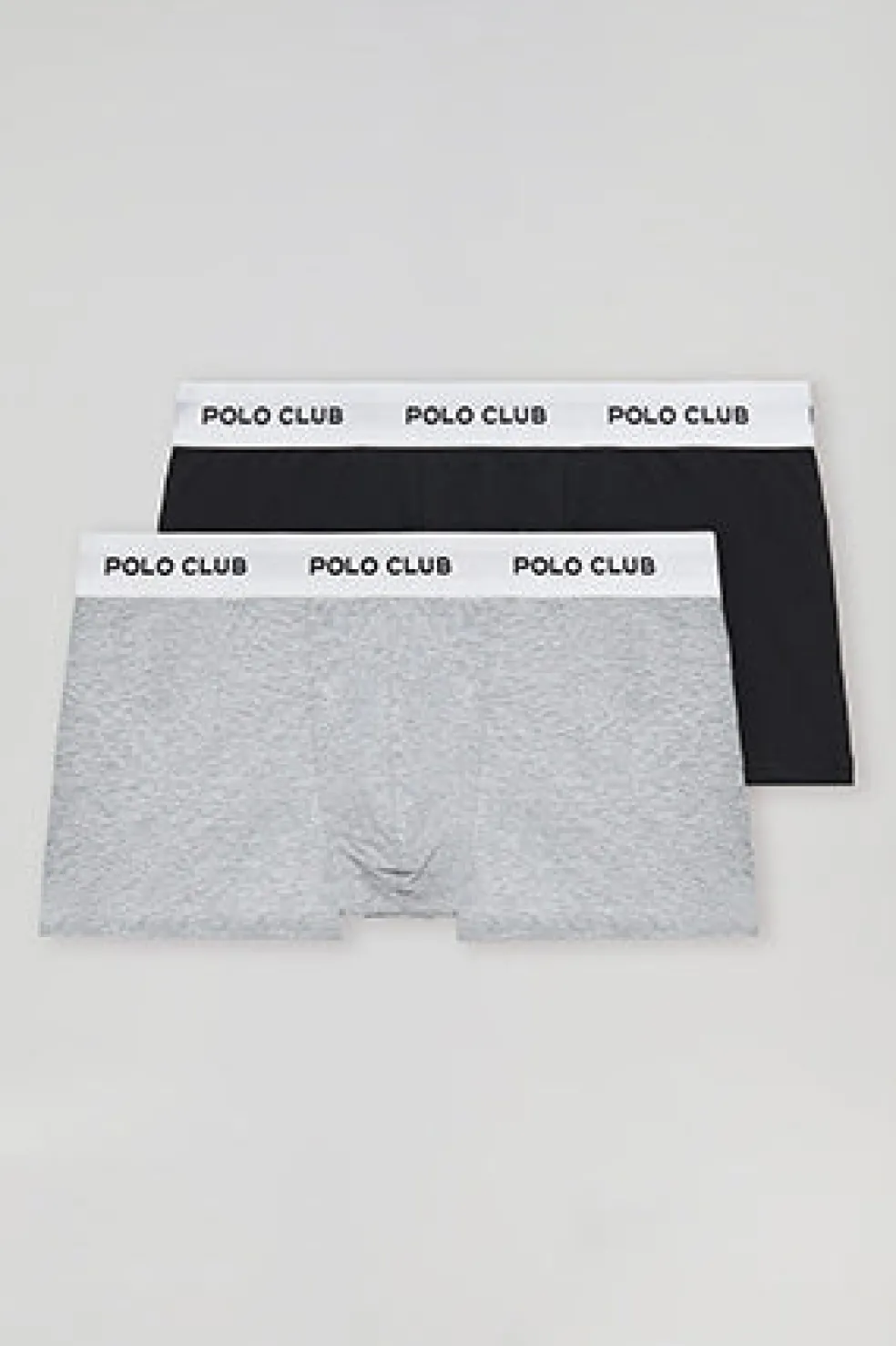 Pack de dos boxers negro y gris con logotipo Polo Club
