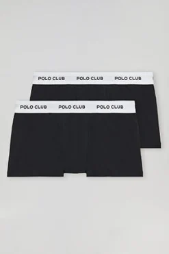 Pack de dos boxers negros con logotipo Polo Club