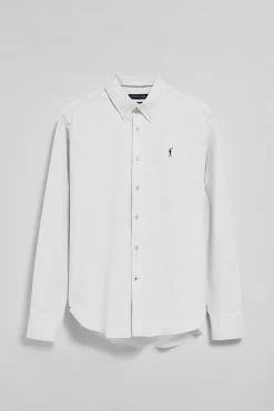 Pack de dos camisas regular azul celeste y blanca con logo Rigby Go