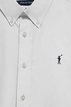 Pack de dos camisas regular azul celeste y blanca con logo Rigby Go