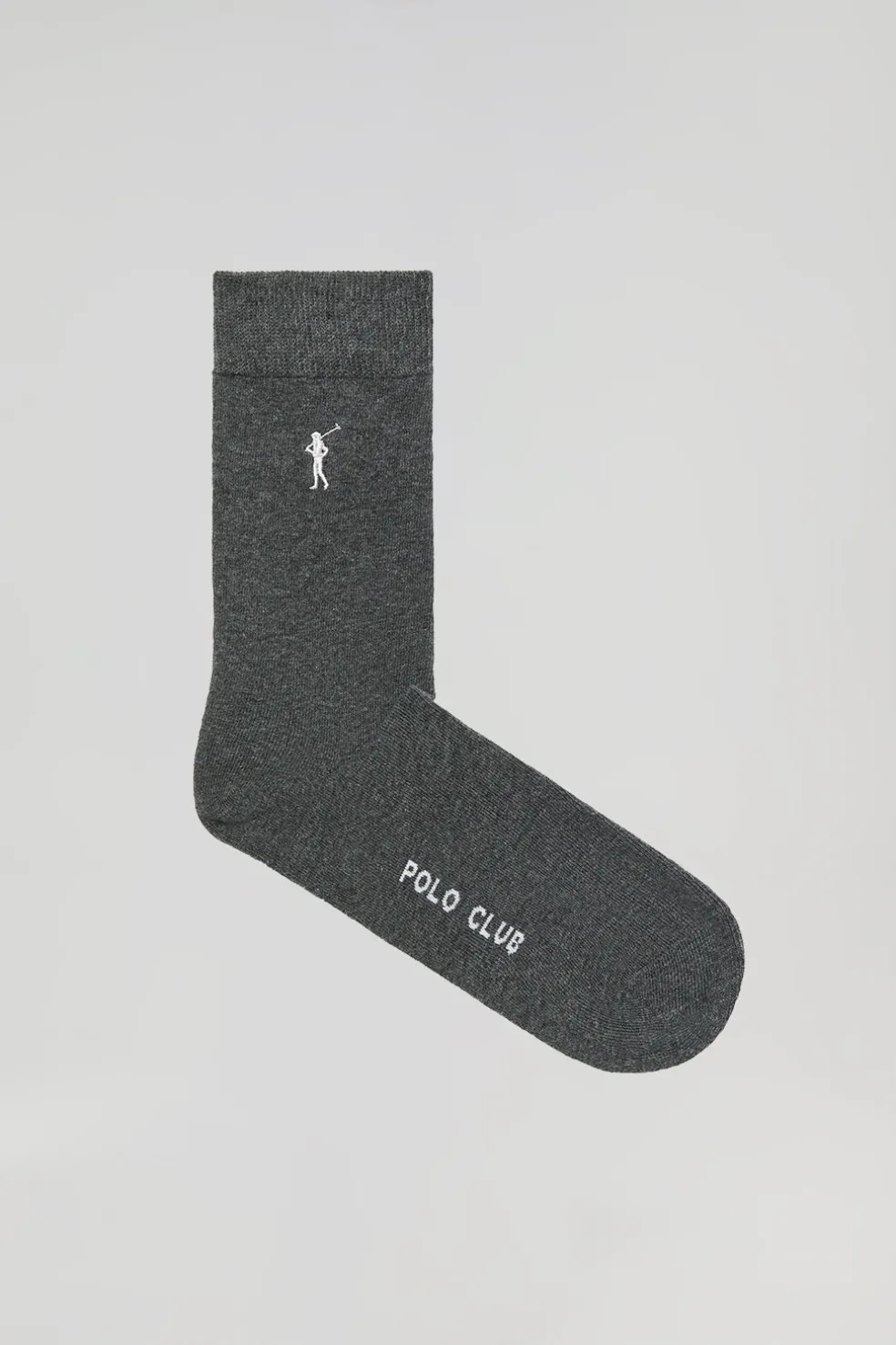Pack de dos pares de calcetines gris oscuro con logo Rigby Go