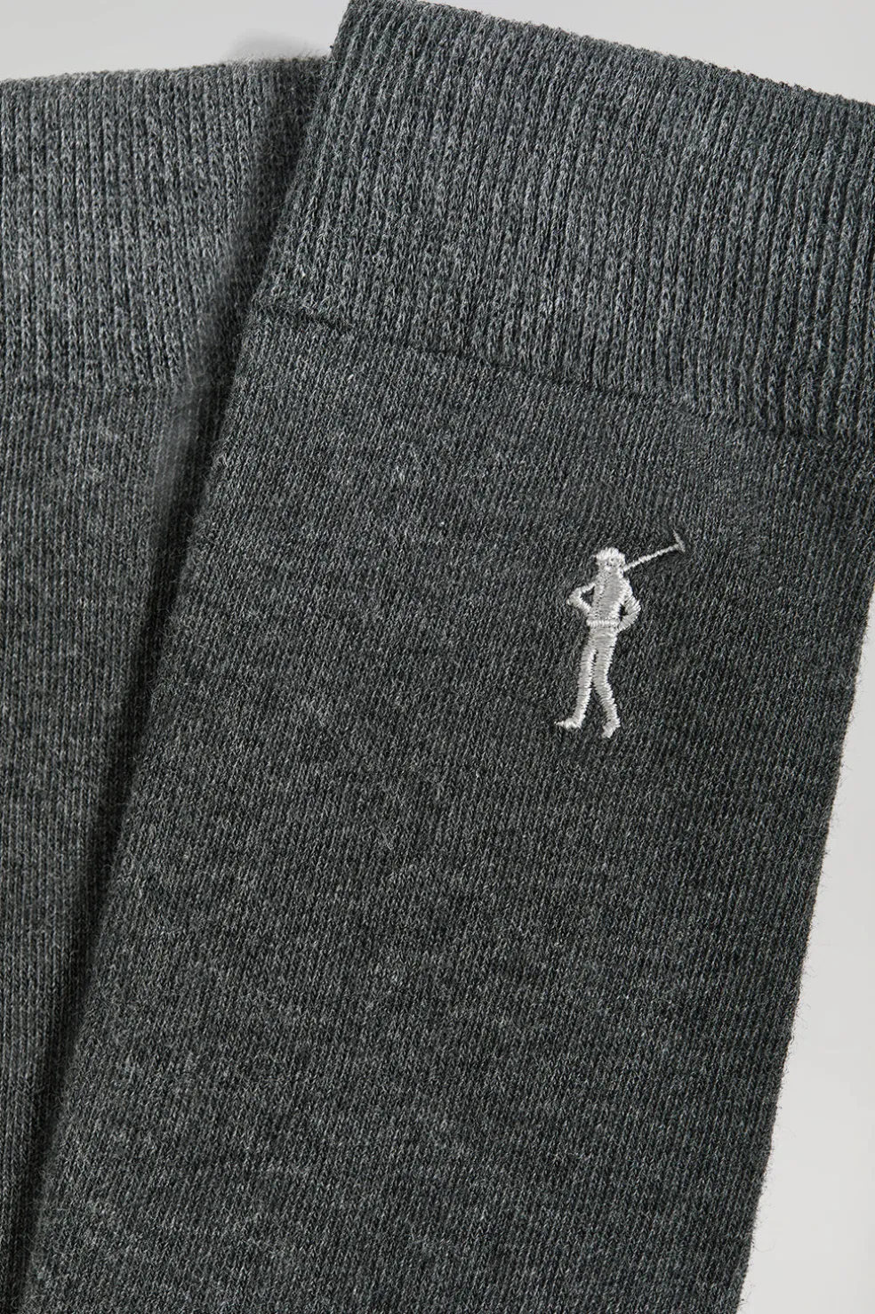 Pack de dos pares de calcetines gris oscuro con logo Rigby Go