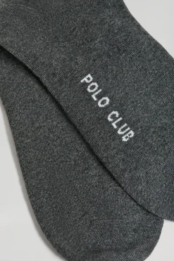 Pack de dos pares de calcetines gris oscuro con logo Rigby Go