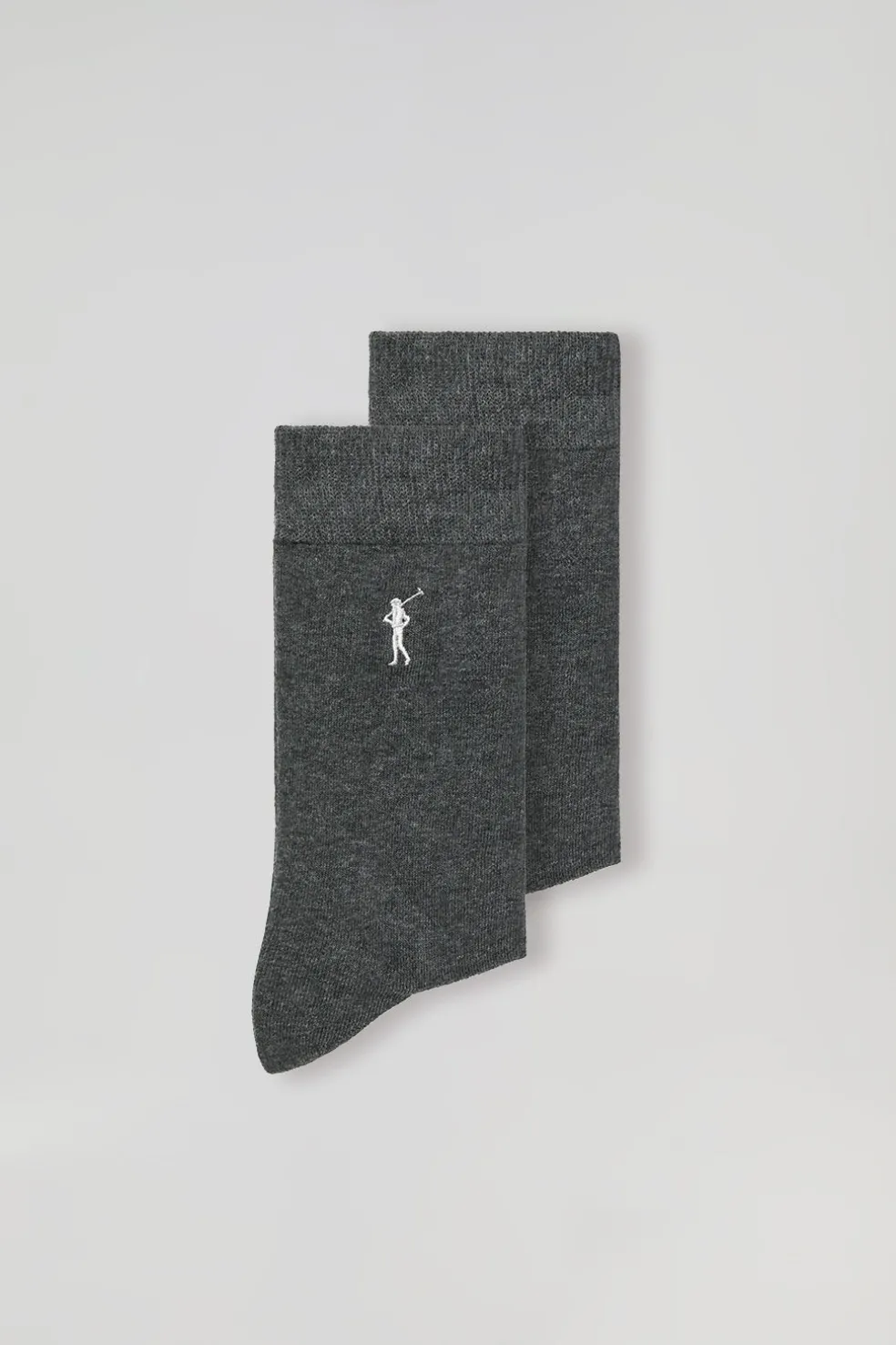 Pack de dos pares de calcetines gris oscuro con logo Rigby Go