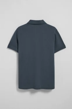 Pack de dos polos de tres botones azul denim y beige con logo Rigby Go
