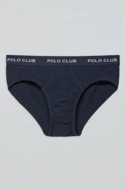 Pack de dos slips azul marino con detalle Polo Club