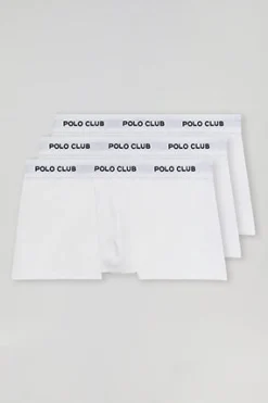 Pack de tres boxers blancos con logotipo Polo Club