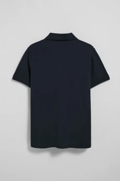 Pack de tres polos de tres botones negro, azul marino y blanco con logo Rigby Go