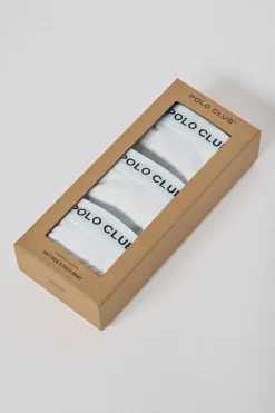 Pack de tres slips blancos con detalle Polo Club