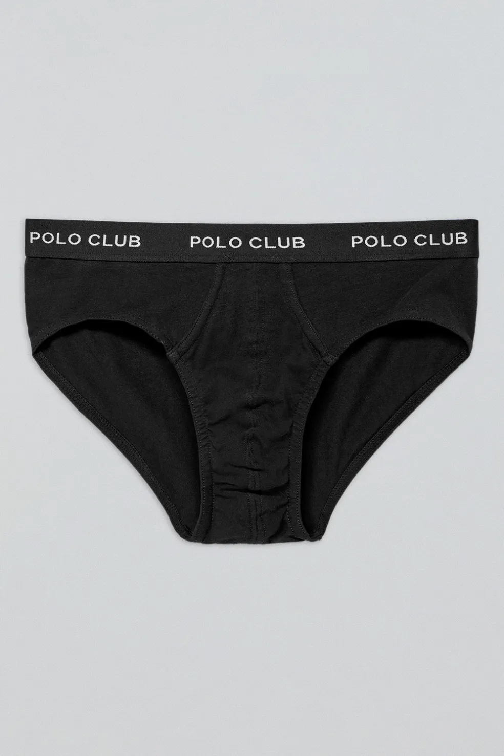 Pack de tres slips negros con detalle Polo Club