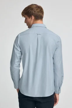 Pack hombre de dos camisas azul celeste y blanca de corte regular con logo Rigby Go