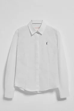 Pack mujer de dos camisas azul celeste y blanco con logo Rigby Go