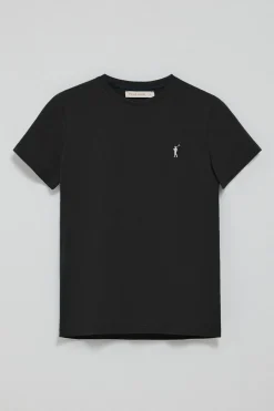 Pack mujer de tres camisetas negra, azul marino y blanca de manga corta con logo bordado Rigby Go