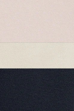 Pack mujer de tres polos azul marino, color crudo y rosa con logo Rigby Go