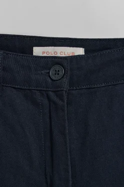 Pantalón chino May azul marino con bordado en bolsillo minimal Polo Club