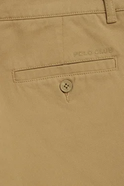 Pantalón chino Vanya color arena con bordado Polo Club